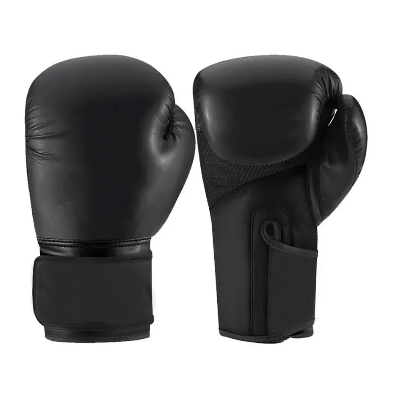 Custom leather boxing gloves with padded knuckles and secure wrist straps