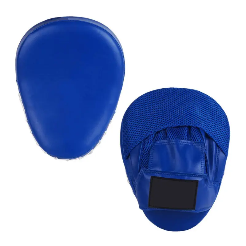 Curved boxing focus mitts with padded target and ergonomic hand grip