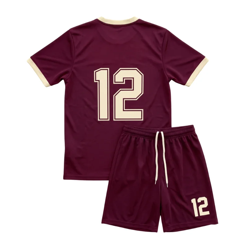 Custom soccer team kit with jersey shorts and matching soccer socks