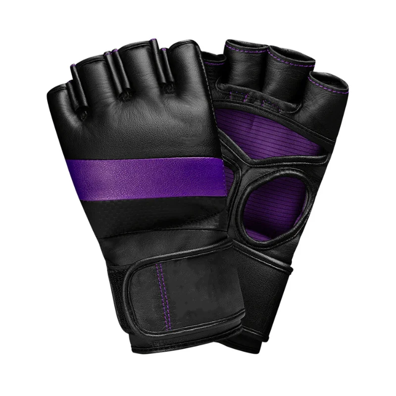 Wholesale MMA competition gloves with open-finger design and padded knuckles