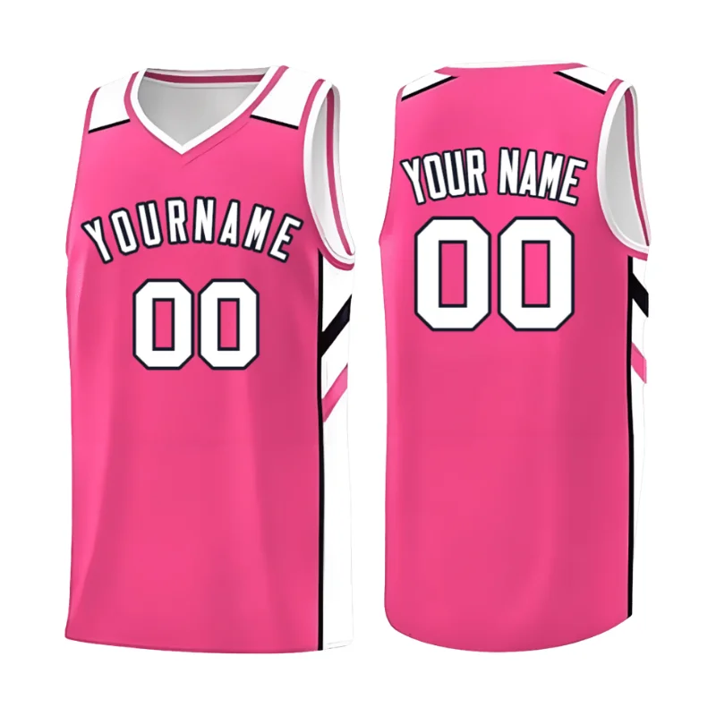 Women's basketball players wearing custom team jerseys and matching shorts
