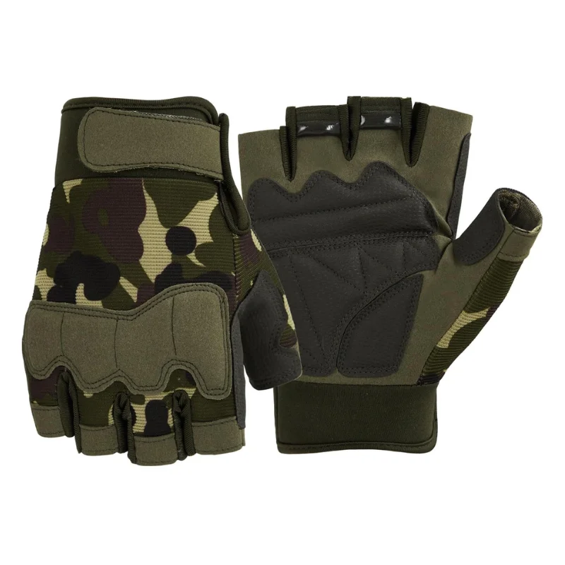 Water-resistant hunting gloves with durable genuine leather palm