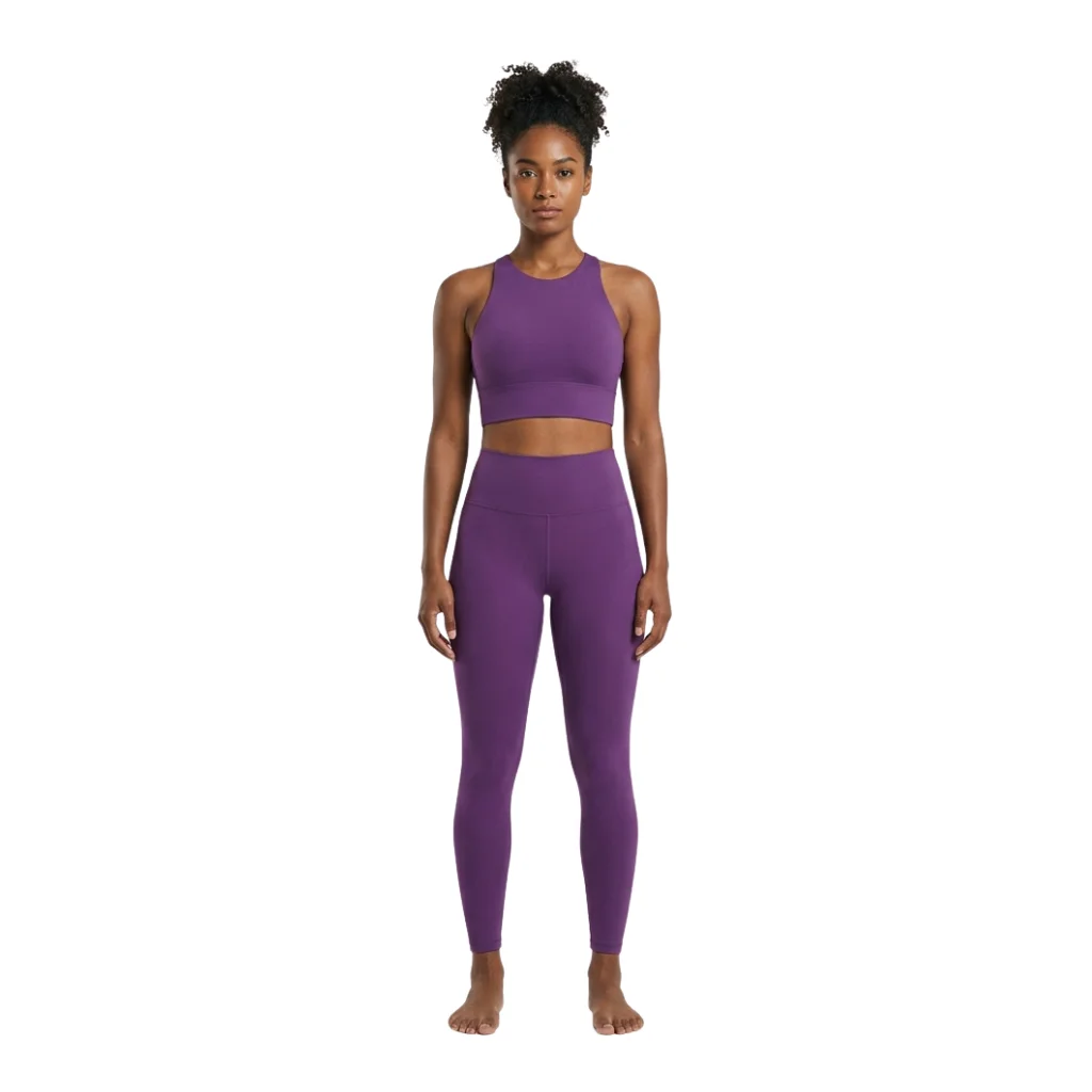 Women's compression leggings and performance fitness top